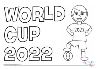 World Cup 2022 Colouring Page
