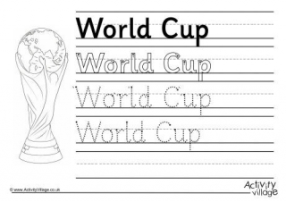World Cup Handwriting Worksheet