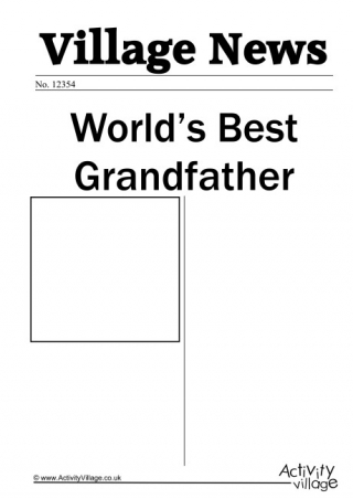 World's Best Grandfather Newspaper Writing Prompt