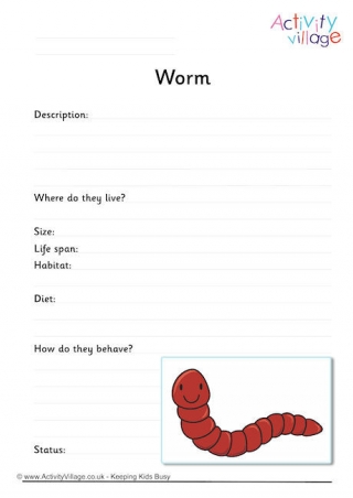 Worm Worksheet
