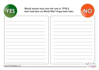 Would Women Have Won the Vote Worksheet