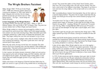 Wright Brothers Factsheet
