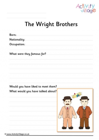 The Wright Brothers Worksheet