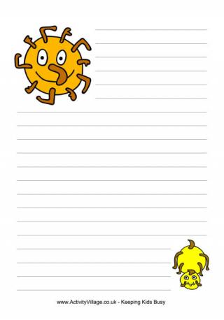 Yellow Monster Writing Paper