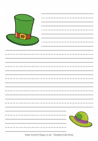 Irish hat writing paper