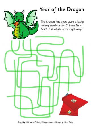 Year of the Dragon Path Puzzle