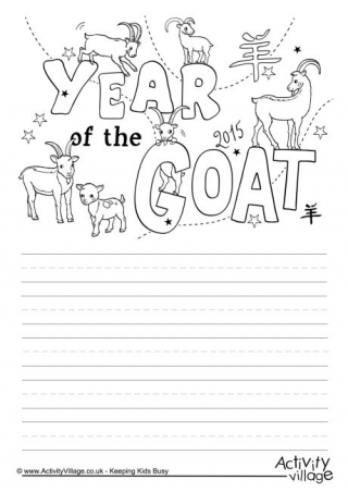 Year of the Goat Story Paper