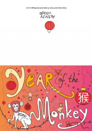 Year of the Monkey Card
