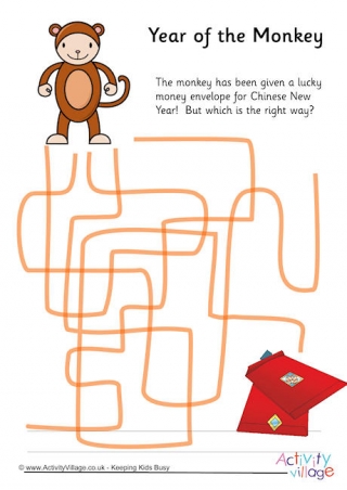 Year of the Monkey Path Puzzle