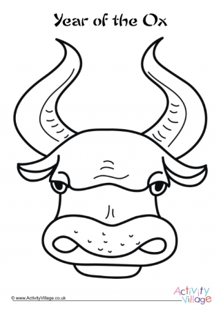 Year Of The Ox Colouring Page 3