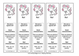 Year of the Rat Bookmark