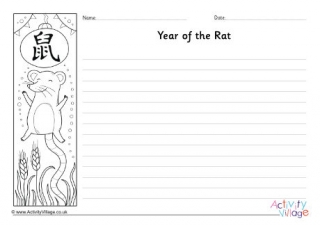 Year of the Rat Writing Frame