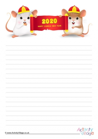Year of the Rat Writing Paper