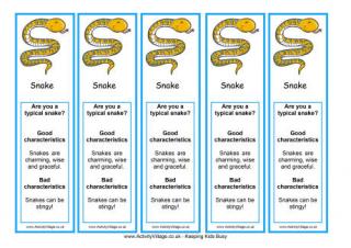 Year of the Snake Bookmark