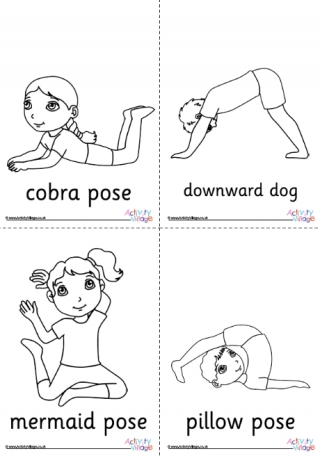 Yoga Pose Colouring Pages 2