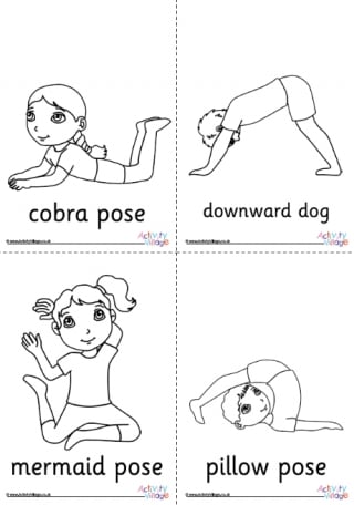 Yoga Pose Colouring Pages 2