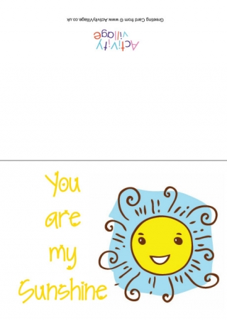 You Are My Sunshine Card