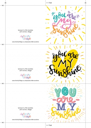 You Are My Sunshine Mini Cards