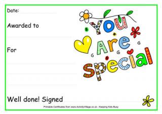 You are Special Award Certificate