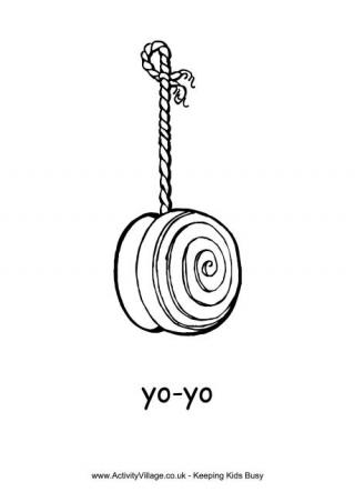 Yo-yo Colouring Page