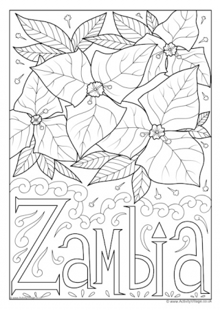 Zambia National Flower Colouring Page