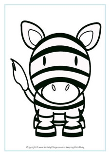 Zebra Colouring Pages