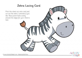 Zebra Lacing Card 2