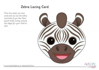 Zebra Lacing Card