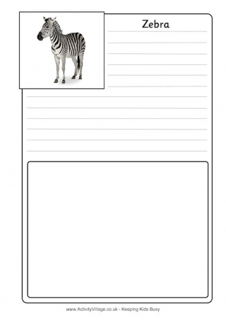 Zebra Notebooking Page