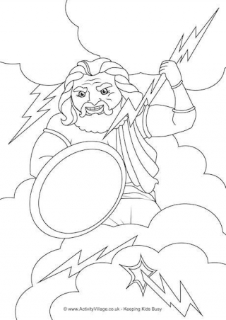 Zeus Colouring Page 2