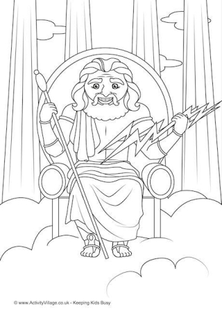Zeus Colouring Page 3