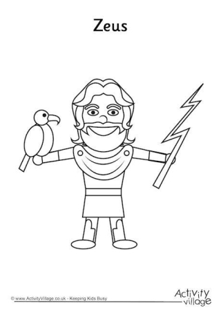 Zeus Colouring Page