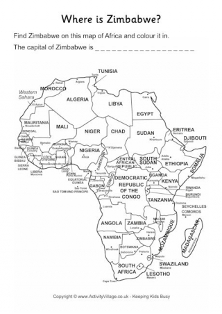 Zimbabwe Location Worksheet