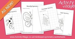 Learn Reflective Symmetry the Fun Way With Our Minibeast Symmetry Worksheets
