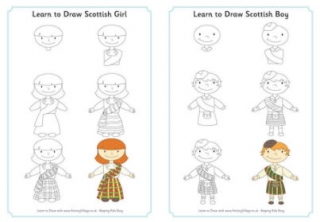 New Learn to Draw St Andrew's Day Printables