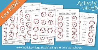 Learning the o' Clocks with 6 New Packs of Worksheets