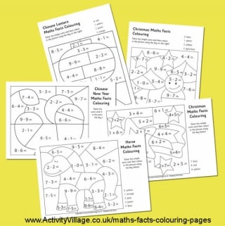 New Activity - Maths Facts Colouring Pages!