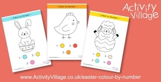 More Easter Colour by Number Pages