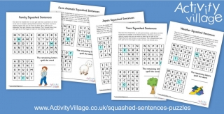 More Squashed Sentences Puzzles