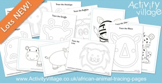 New African Animal Tracing Pages