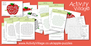 New Apple Puzzles and Mazes