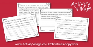 New Christmas Copywork Pages for Handwriting Practice