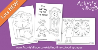 New Colouring Pages Added to our Telling Time Resources