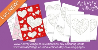 New Doodle Valentine's Day Colouring Pages and Cards