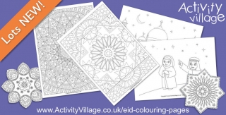 New Eid Colouring Pages for Older Kids and Adults