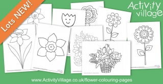 New Flower Colouring Pages Just Added