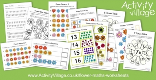 New Flower Maths Worksheets