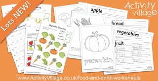 New Food Topic Worksheets for Early Learning