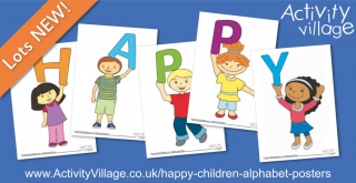 New Happy Children Alphabet Posters