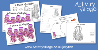 New Jellyfish Worksheets, Printables and Colouring...